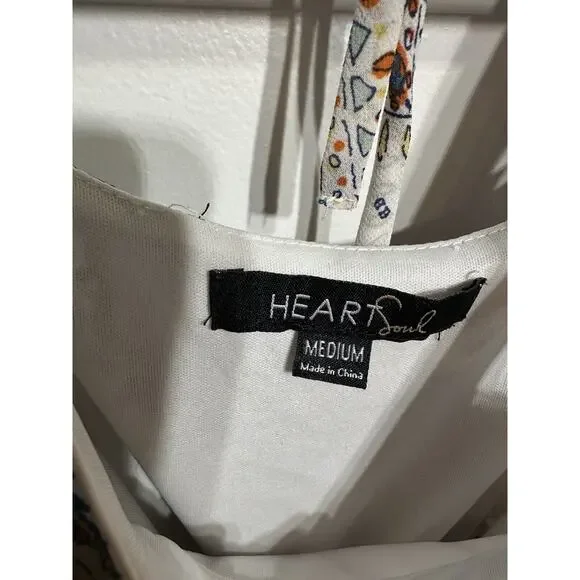 Heart Soul Dress M Boho Hippie Stretch Knit Artsy Halter Maxi Festival Sundress - Picture 4 of 8